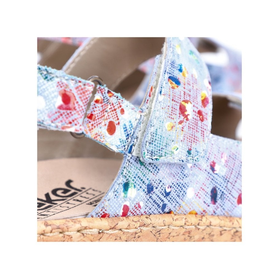 Metallic Rieker V7170 Damen Sandalen