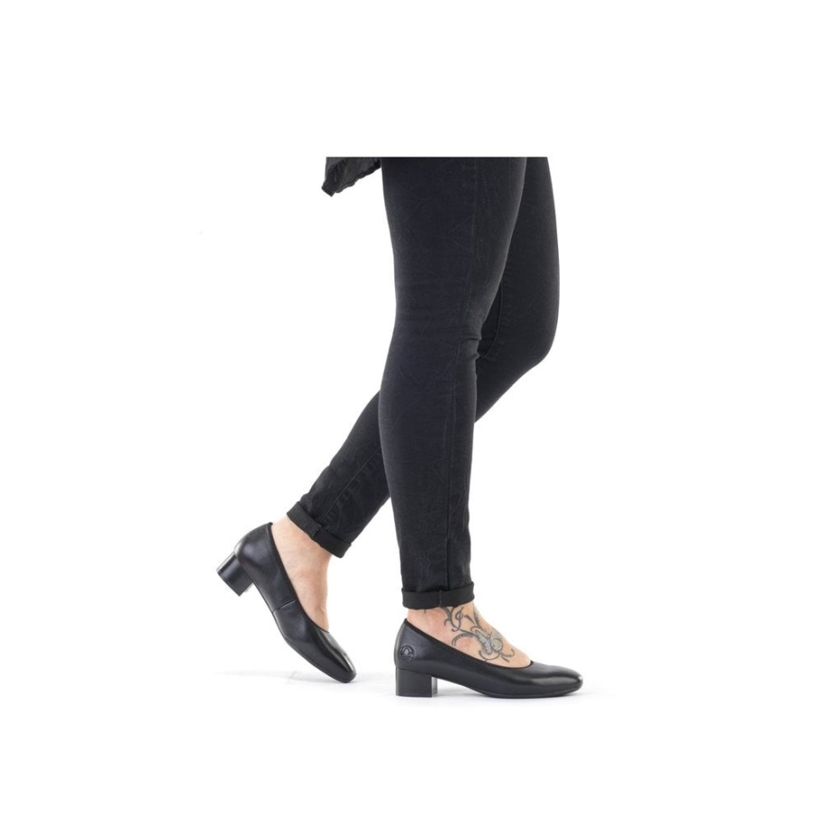 Rieker 49260 Damen Slip-on Schwarze Schuhe