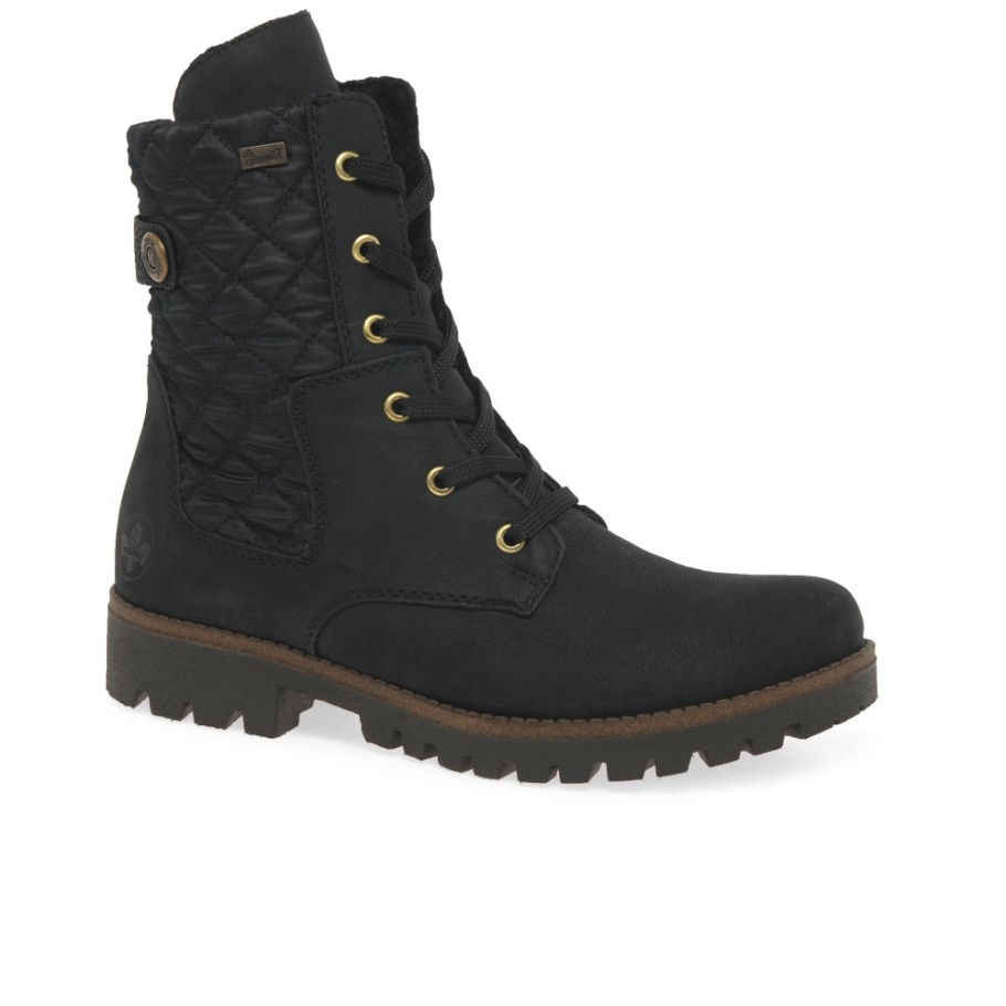 Schwarze Rieker District Damenstiefeletten