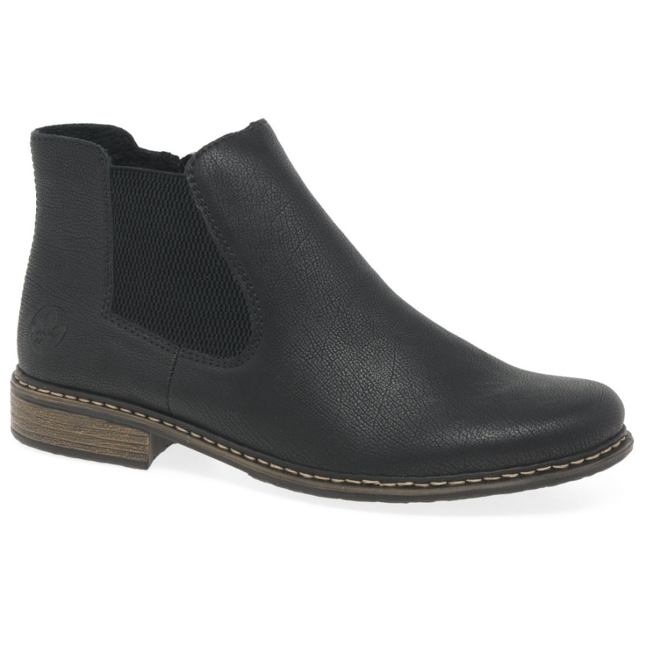Schwarz Rieker Elton Damen Chelsea Boots