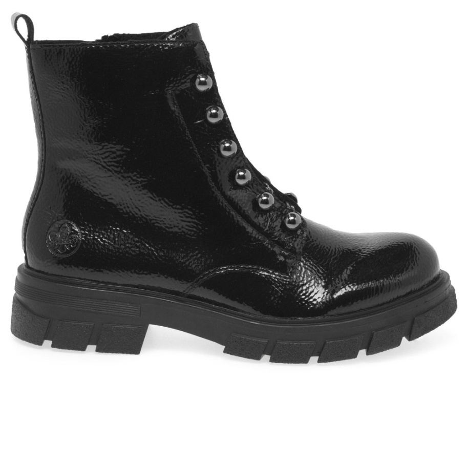 Schwarze Rieker Lainey Damenstiefeletten