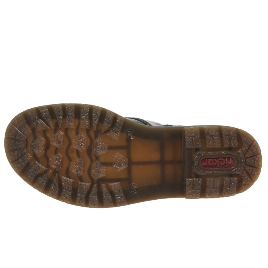 Schwarze Rieker Leopard Ii Damenstiefeletten