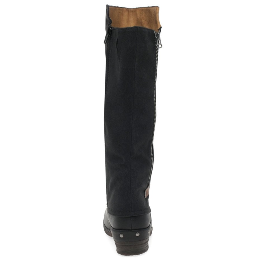 Schwarze Rieker Sierra Damen Lange Stiefel