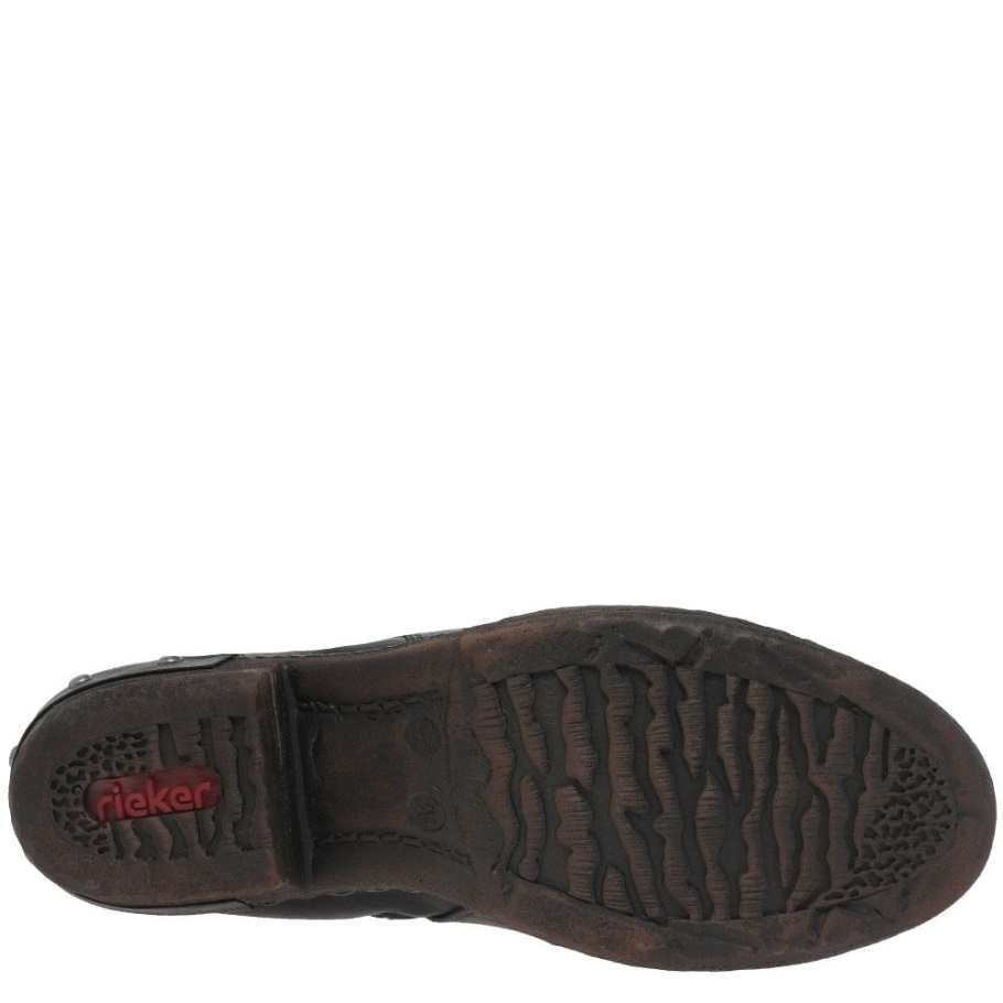 Schwarze Rieker Sierra Damen Lange Stiefel