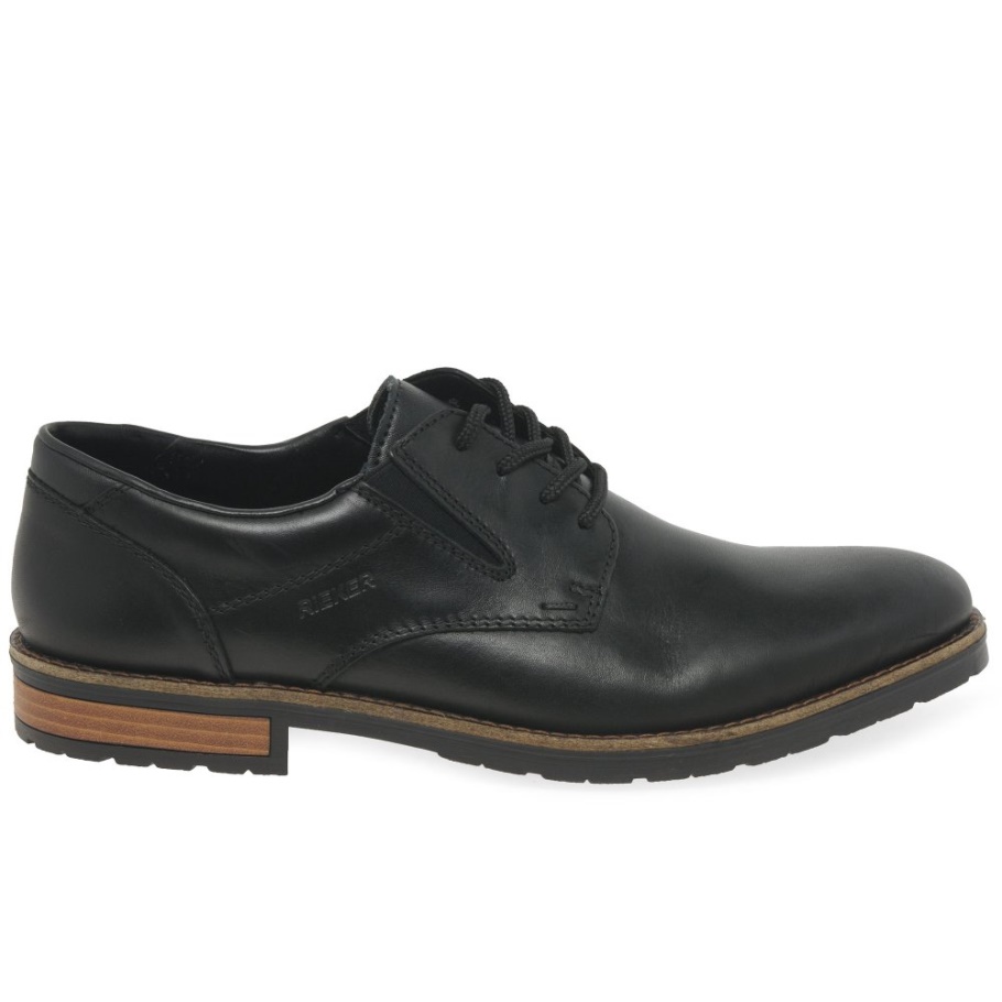 Schwarze Rieker Turin Herrenschuhe
