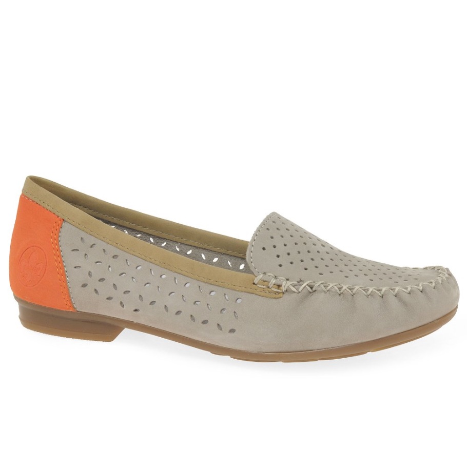 Cloud Rieker Peggy Damenmokassins Mit Gestanztem Detail