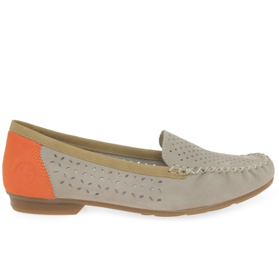 Cloud Rieker Peggy Damenmokassins Mit Gestanztem Detail