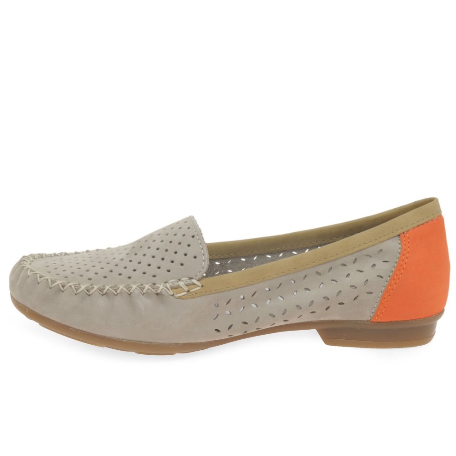 Cloud Rieker Peggy Damenmokassins Mit Gestanztem Detail