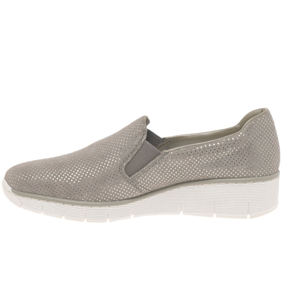 Graue Rieker Melgar Damen Freizeitschuhe