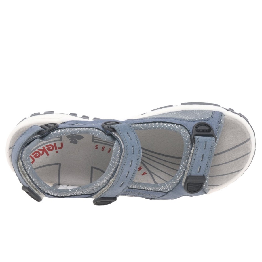 Jeans Rieker Liza Damen Riptape Sandalen