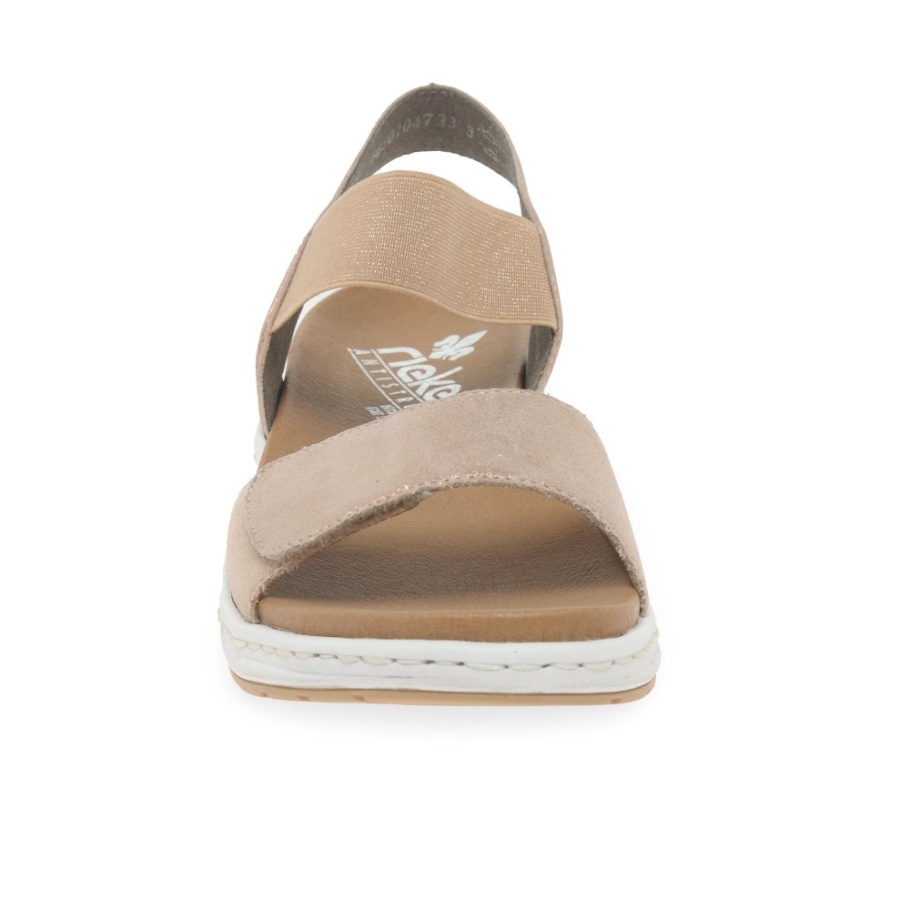 Metallic Rieker Eastbourne Damen Sandalen