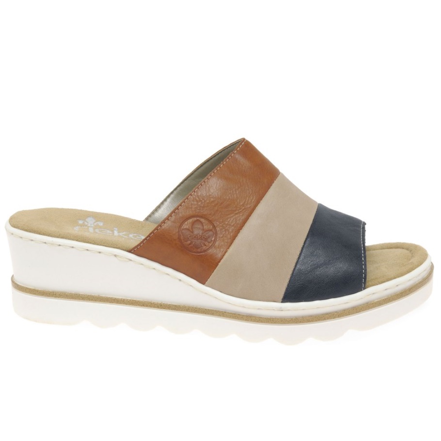 Multi Rieker Jay Damen Sandalen Mit Keilabsatz