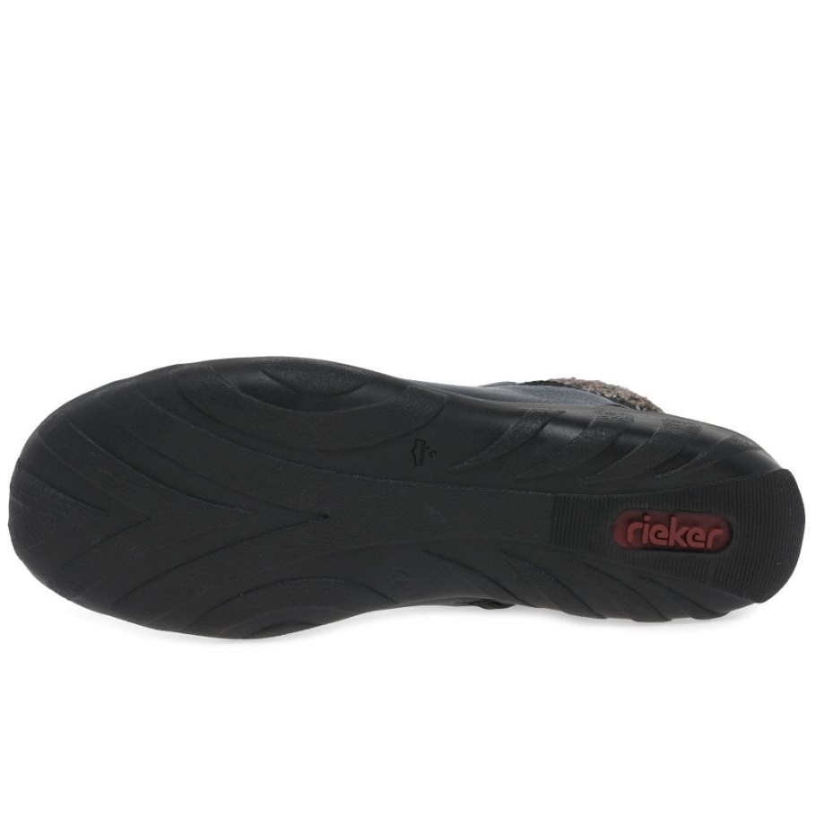 Navy Rieker Jinnie Damen Lässige Schnürstiefeletten Mit Reißverschluss