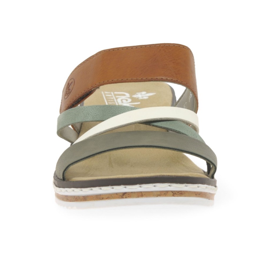 Olive Rieker Faye Niedrige Keilsandalen Für Damen