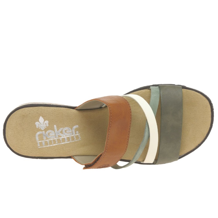 Olive Rieker Faye Niedrige Keilsandalen Für Damen