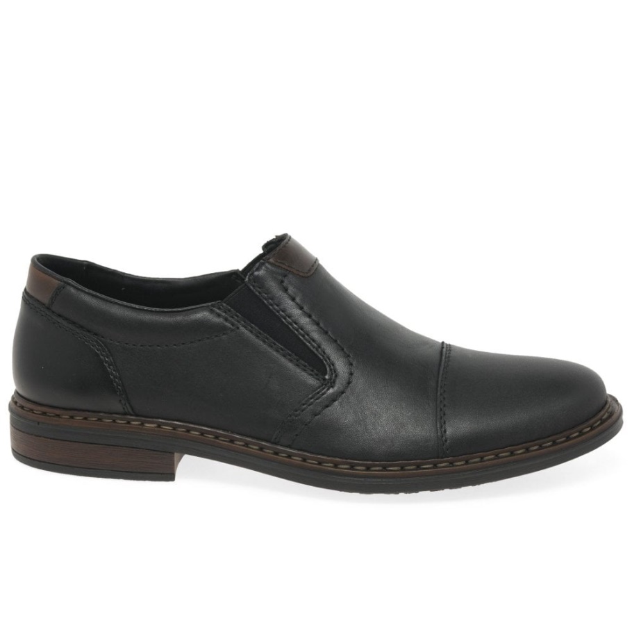 Rieker Colorado Herren Slip On Schuhe Schwarz