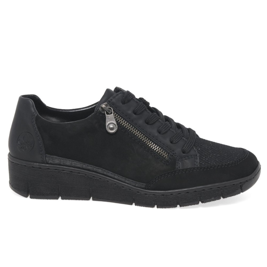 Rieker Cora Damen Casual Sneaker Schwarz