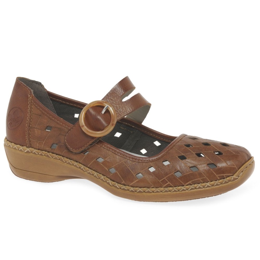 Rieker Deborah Damen Mary Jane Schuhe Cuoio