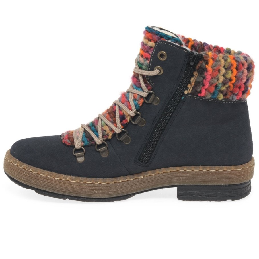 Rieker Smaragd Damen Wanderer Stiefeletten Pazifik