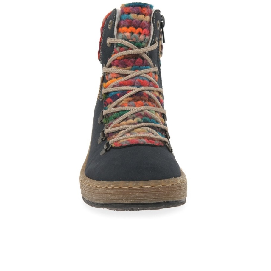 Rieker Smaragd Damen Wanderer Stiefeletten Pazifik