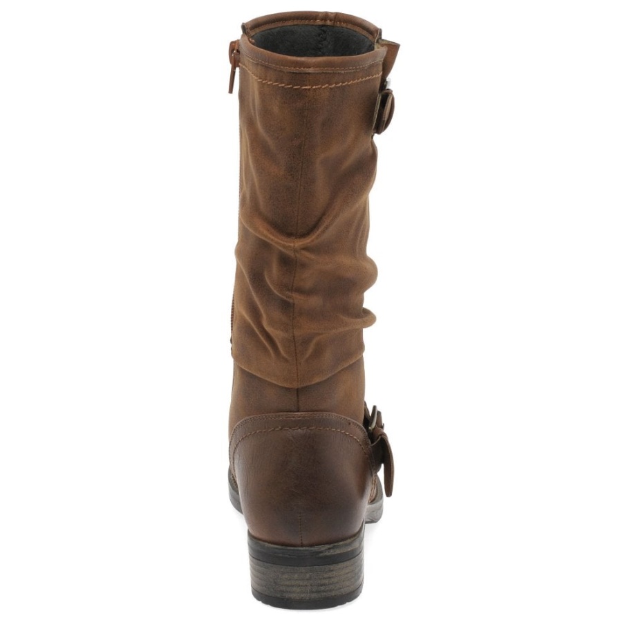 Rieker Estella Wadenlange Slouch Boots Nuss Für Damen