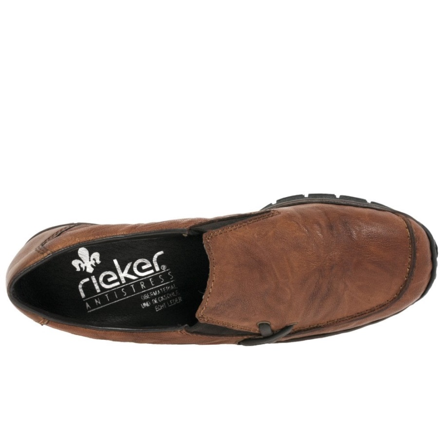 Rieker Gala Damen Casual Keilabsatz Schuhe Kastanie