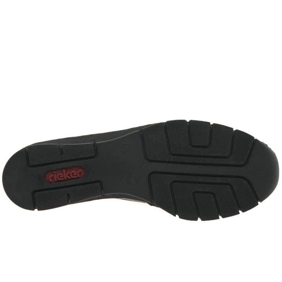 Rieker Glisten Damen Freizeitschuhe Schwarz