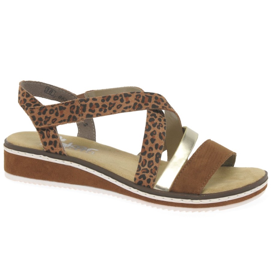 Rieker Kaz Damen Sandalen Tan