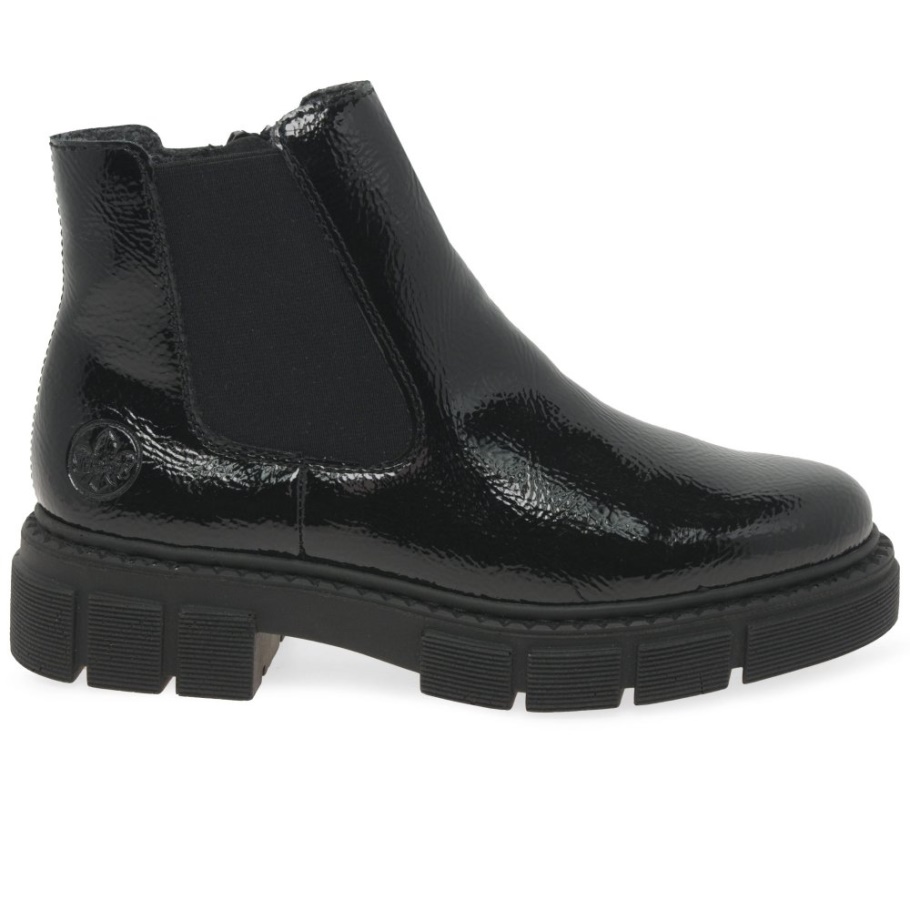 Rieker Nula Damen Chelsea Schwarze Stiefel