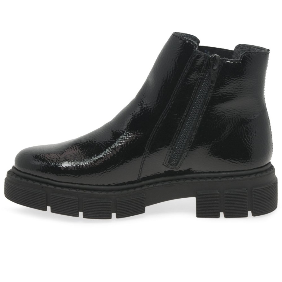 Rieker Nula Damen Chelsea Schwarze Stiefel