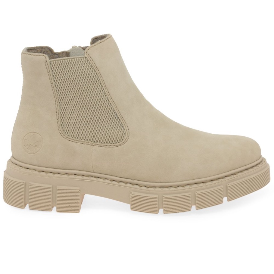 Rieker Nula Damen Chelsea Boots Creme
