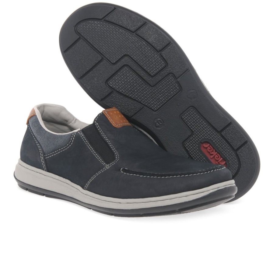 Rieker Patros Herren Lässige Slipper Nubuk