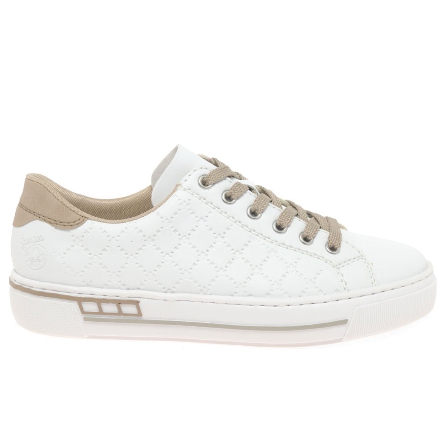Rieker Quilt Damen Turnschuhe Weiß