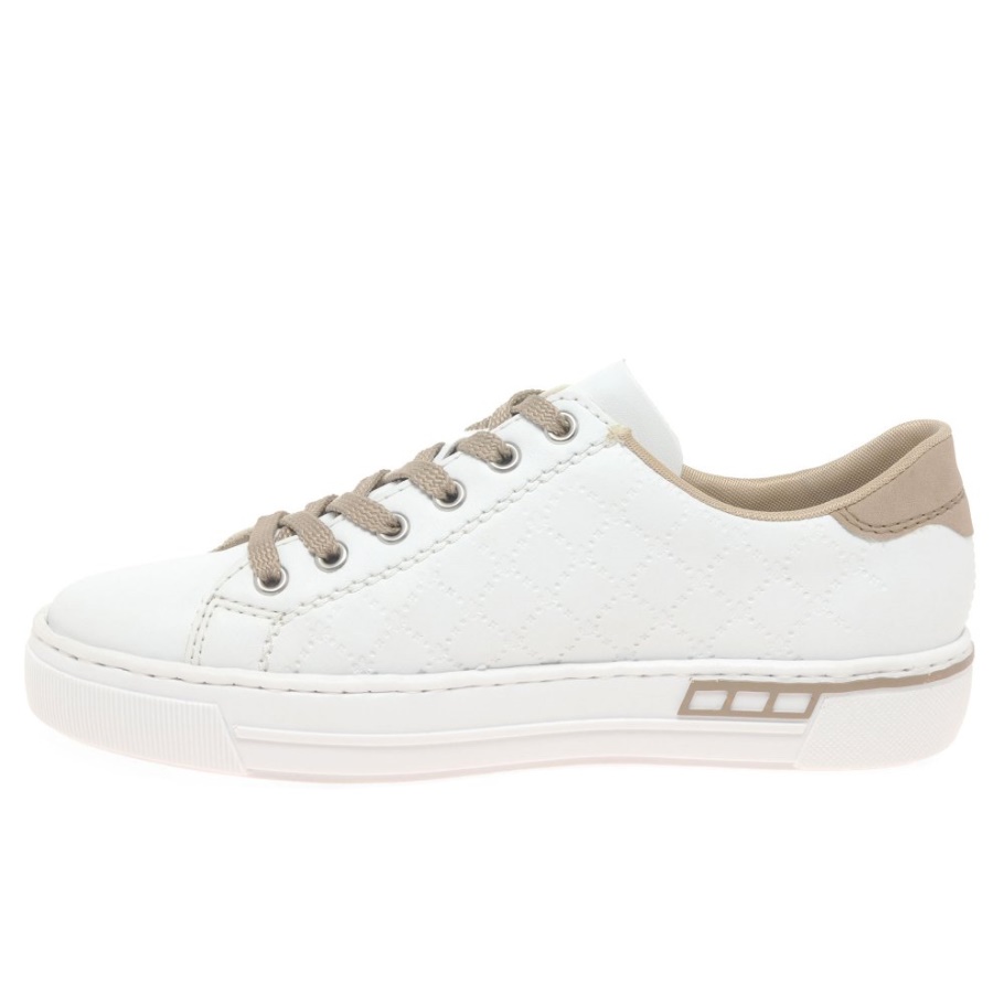 Rieker Quilt Damen Turnschuhe Weiß