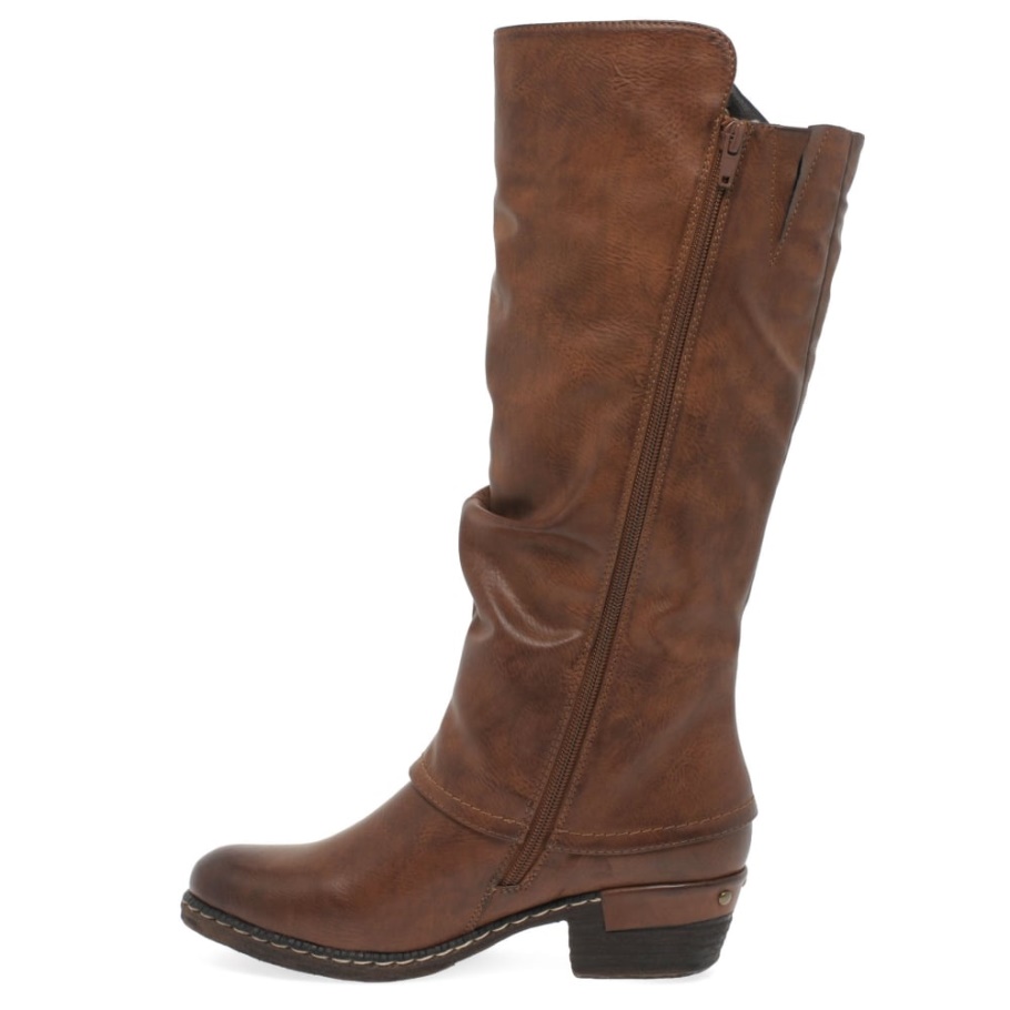 Rieker Sierra Damen Lange Stiefel Tan