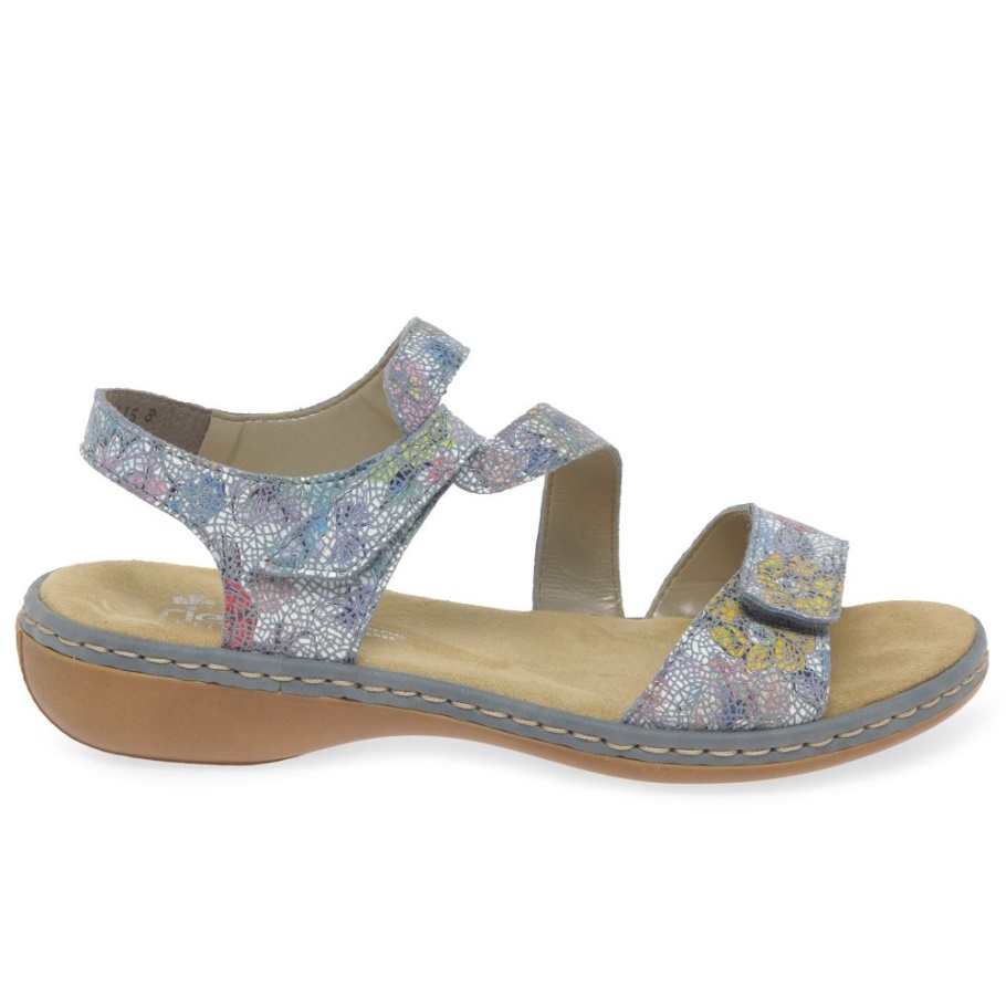 Rieker Sphere Riptape Damen Sandalen Sonnenuntergang