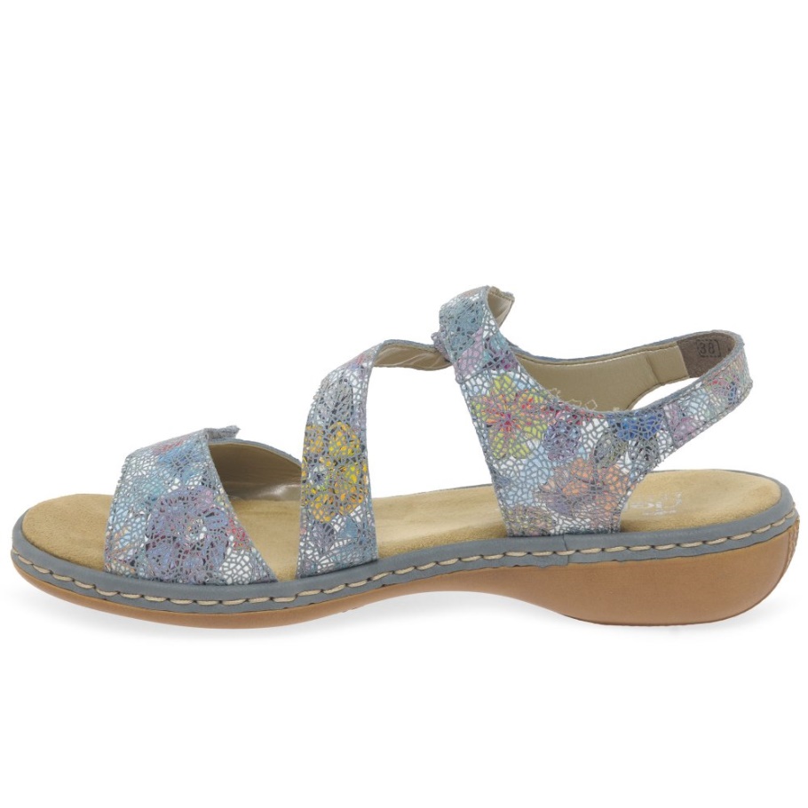 Rieker Sphere Riptape Damen Sandalen Sonnenuntergang