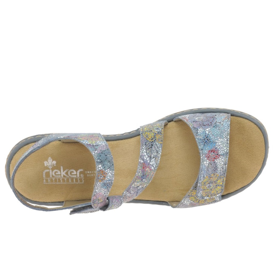 Rieker Sphere Riptape Damen Sandalen Sonnenuntergang