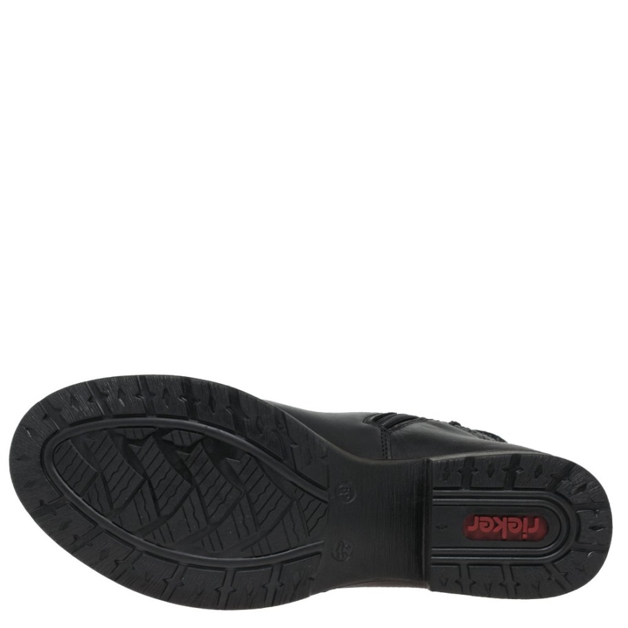 Rieker Utah Damen Kniehohe Stiefel Schwarz