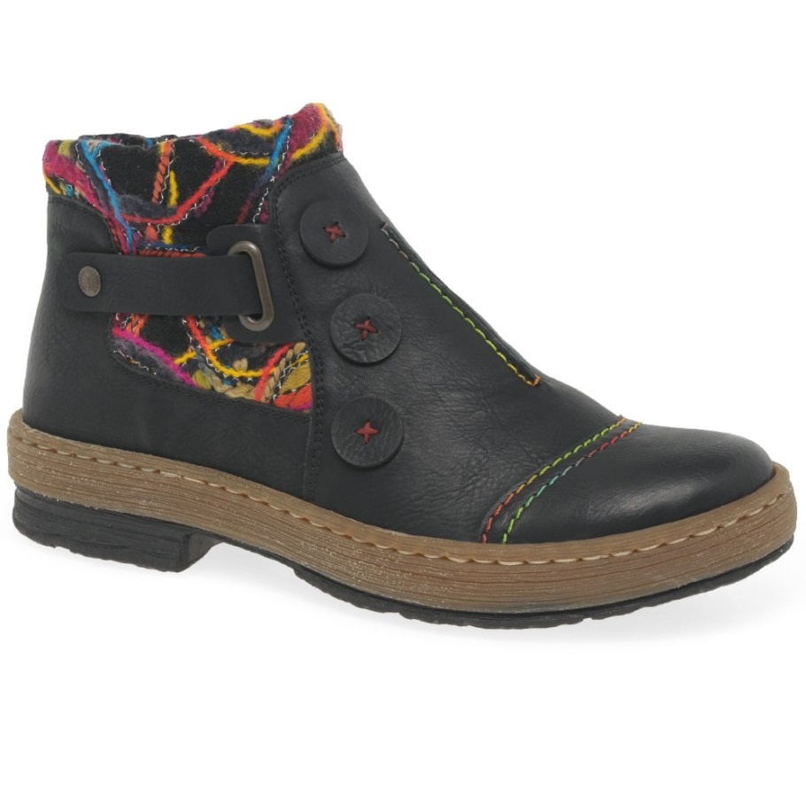 Rieker Zena Damenstiefeletten Schwarz