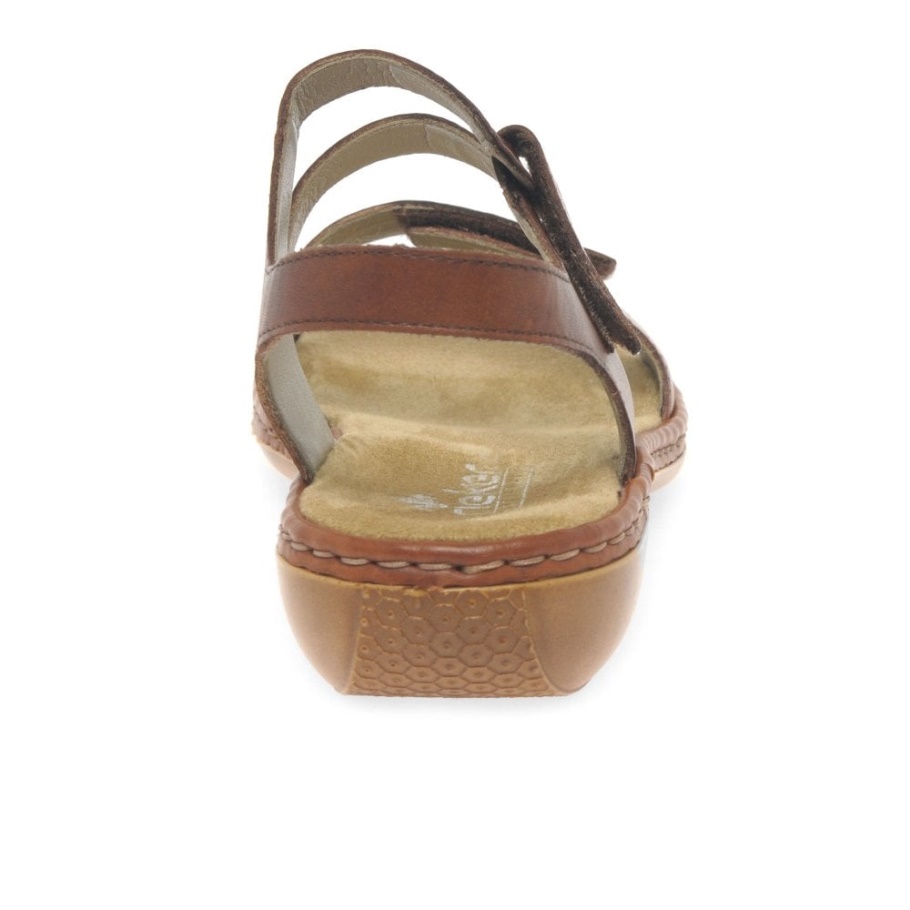 Rieker Sphere Ripsband-Sandalen Für Damen In Hellbraun