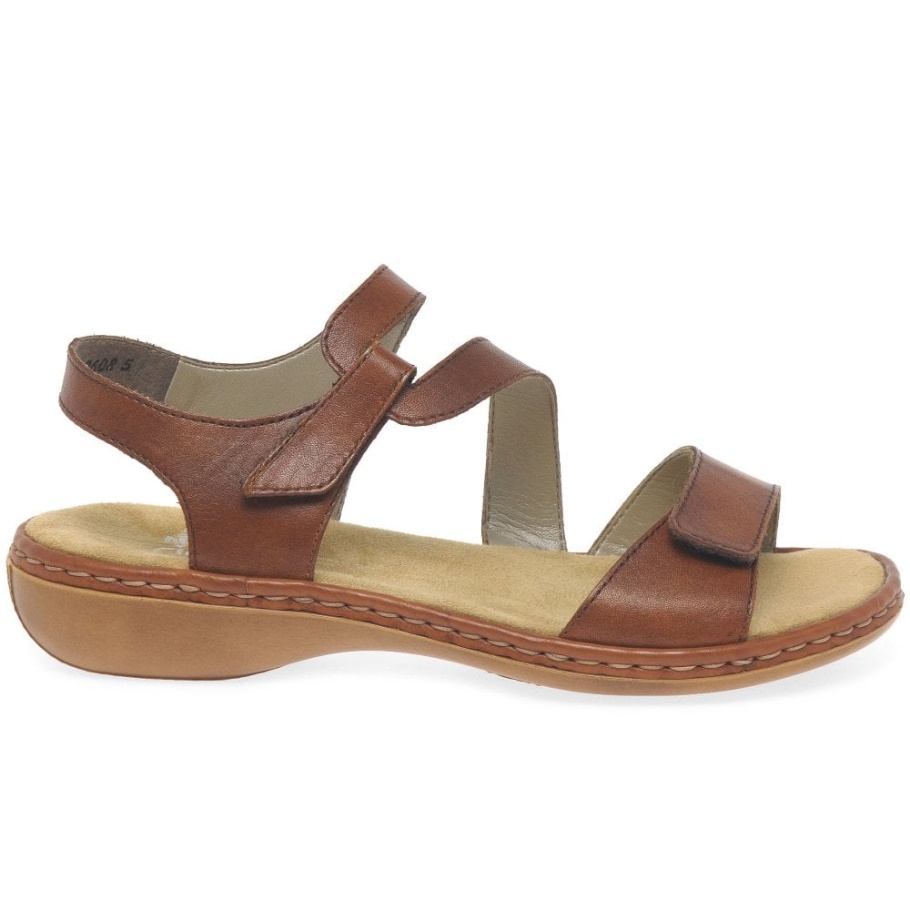 Rieker Sphere Ripsband-Sandalen Für Damen In Hellbraun