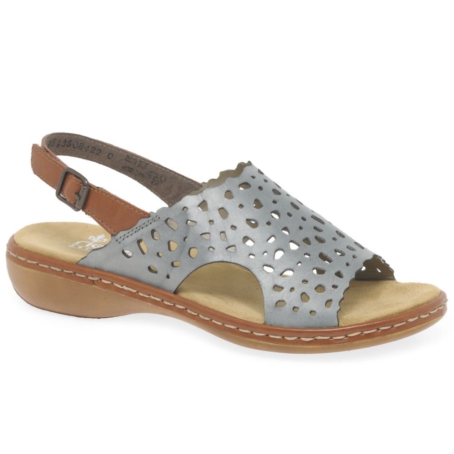 Weiße Rieker Andora Damen Sandalen