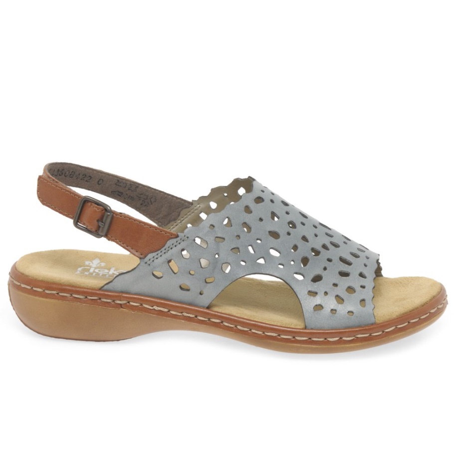 Weiße Rieker Andora Damen Sandalen