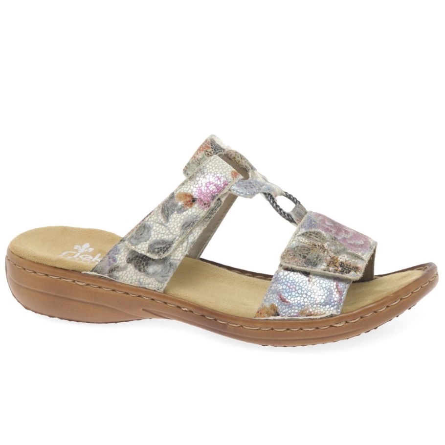 Weiße Rieker Karnevalssandalen Damen