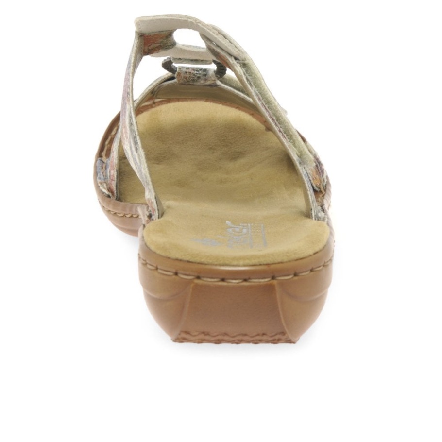 Weiße Rieker Karnevalssandalen Damen