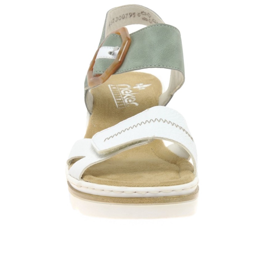 Weiß Rieker Jena Damen Sandalen Mit Keilabsatz
