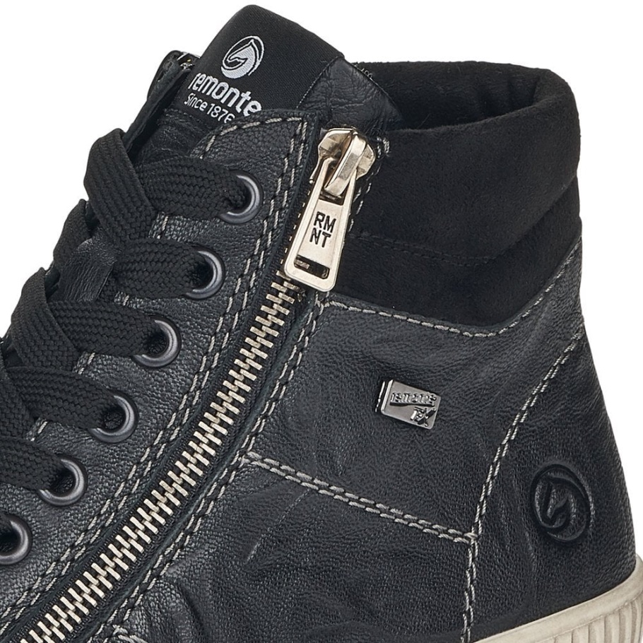 Rieker Remonte D0772 Damen Stiefel Schwarz