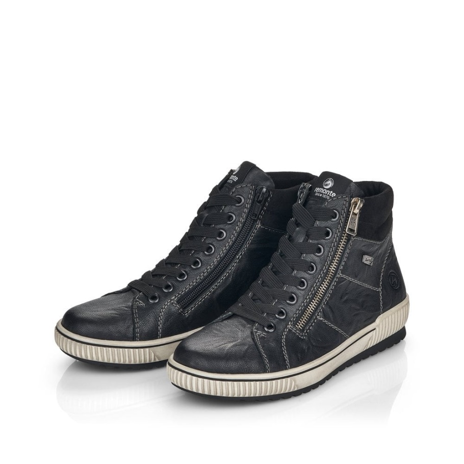 Rieker Remonte D0772 Damen Stiefel Schwarz