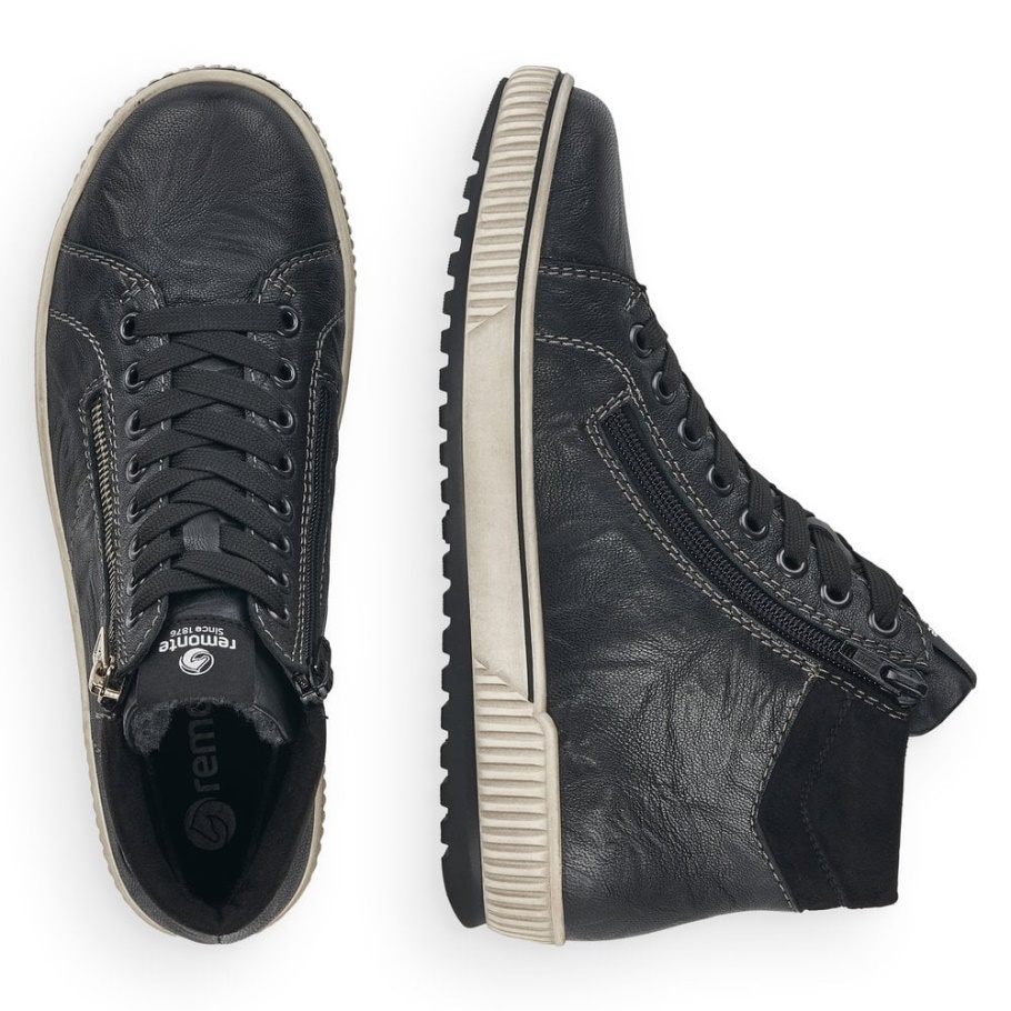 Rieker Remonte D0772 Damen Stiefel Schwarz